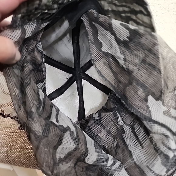 Vintage Original Jones Water Repellent Bucket Hat Camo/mesh Made in USA Sz S Kid - Picture 2 of 7